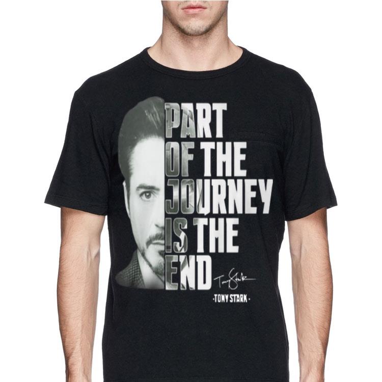 Part of the Journey Is The End Tony Stark Signature shirt