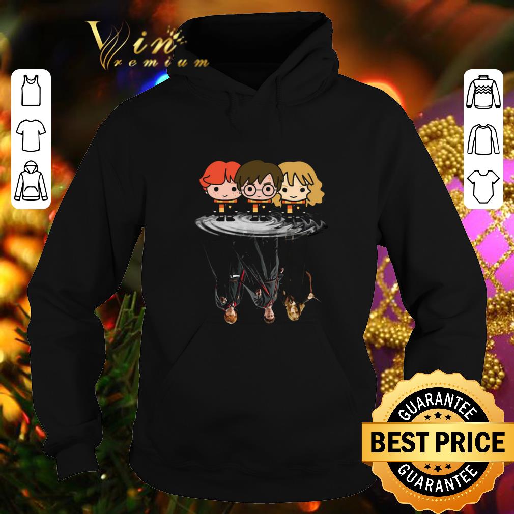 Pretty Harry Potter chibi reflection water mirror Ron and Hermione shirt