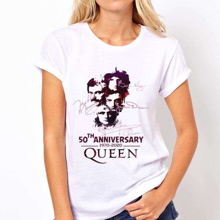Queen 50th Anniversary 1970 2020 Signatures shirt 8 Queen 50th Anniversary 1970 2020 Signatures shirt