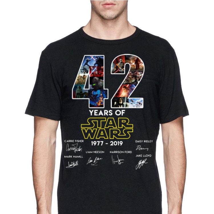 Star Wars 42 Years 1977-2019 signatures shirt