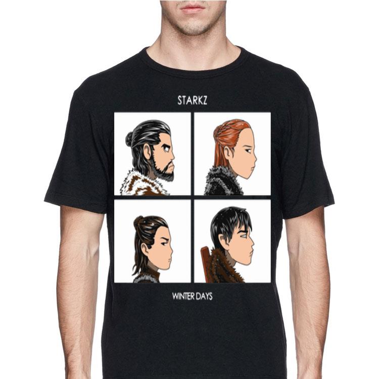 Starkz Jon Snow Sansa Stark Arya Stark Bran Stark Winter Days GOT shirt