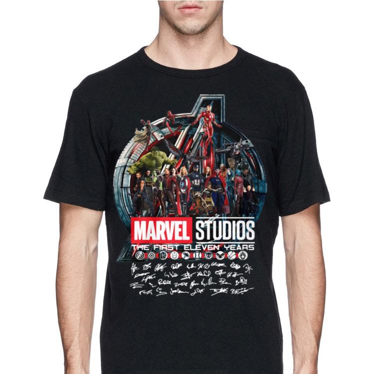 The First Eleven Years All Characters Signatures Avengers Marvel Studios shirt 8 The First Eleven Years All Characters Signatures Avengers Marvel Studios shirt