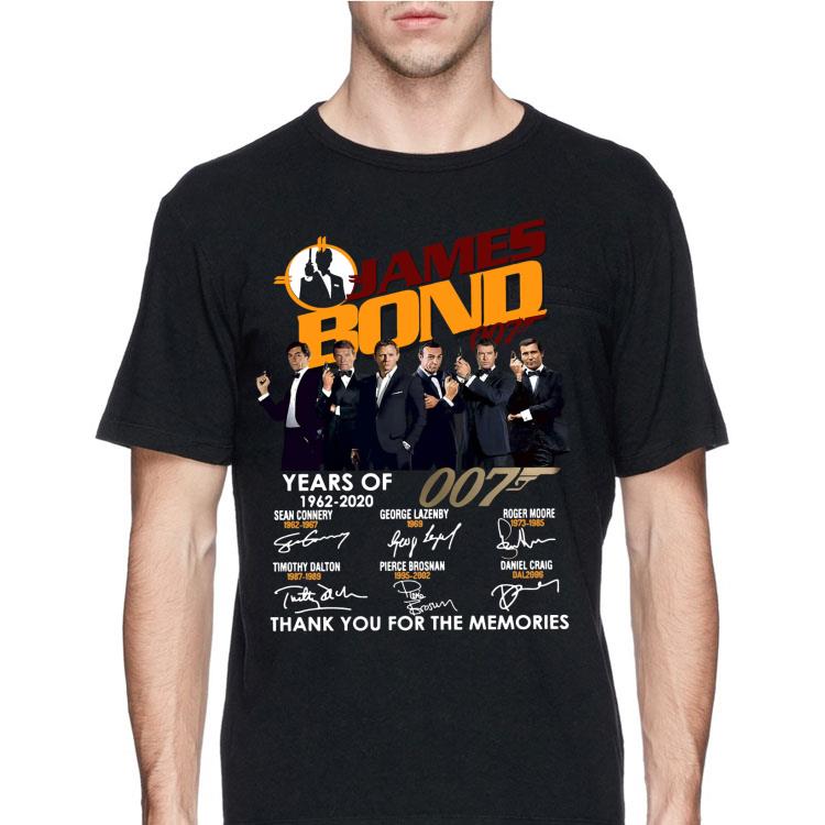 58 Years Of James Bond 007 Thank You For The Memories Signatures shirt 8 58 Years Of James Bond 007 Thank You For The Memories Signatures shirt