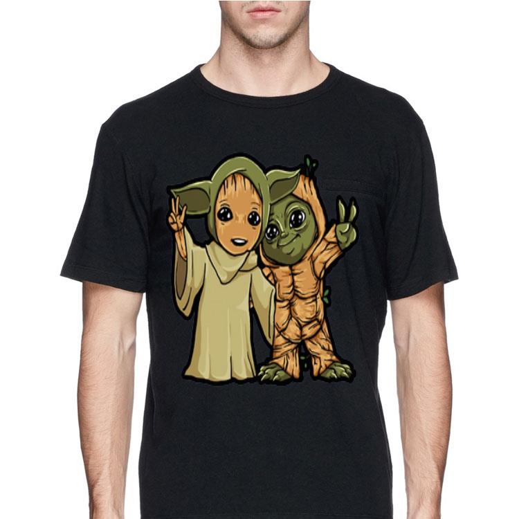 Baby Yoda and Groot Mashup shirt