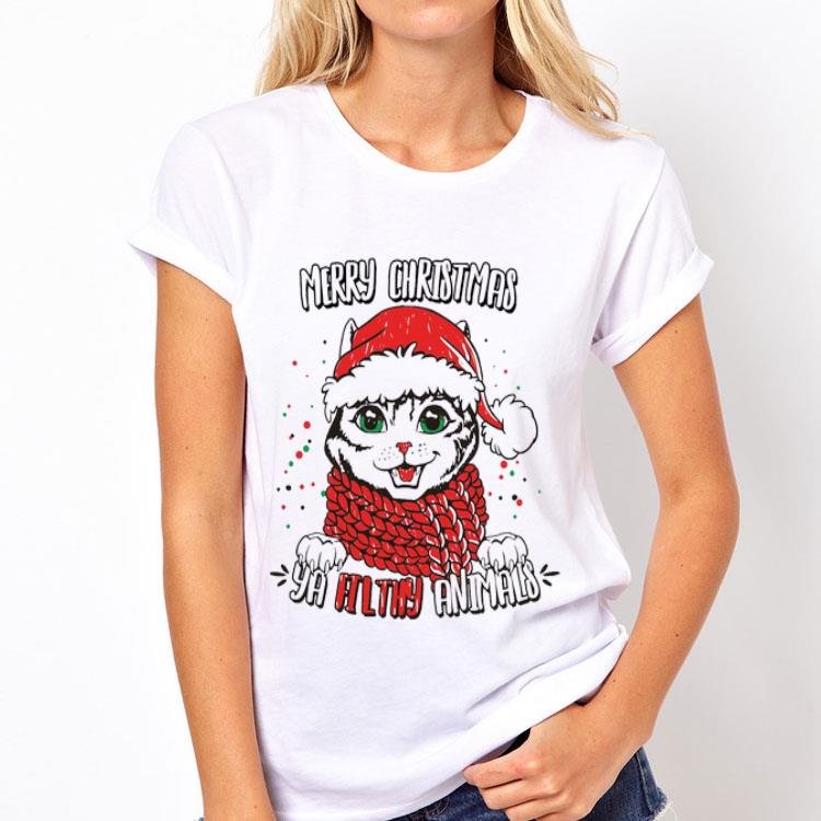 Cat Merry Christmas Ya Filthy animals shirt 8 Cat Merry Christmas Ya Filthy animals shirt
