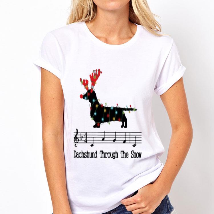 Dachshund through the Snow Music Christmas shirt
