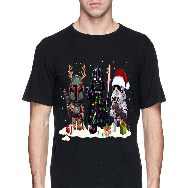 Darth Vader R2D2 Boba Fett Chibi Christmas shirt