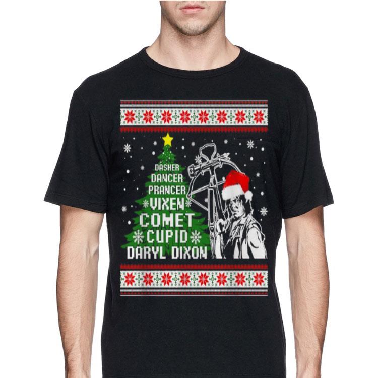 Dasher dancer prancer vixen comet cupid Daryl Dixon Christmas sweater