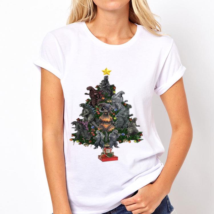 Godzilla Christmas Tree shirt