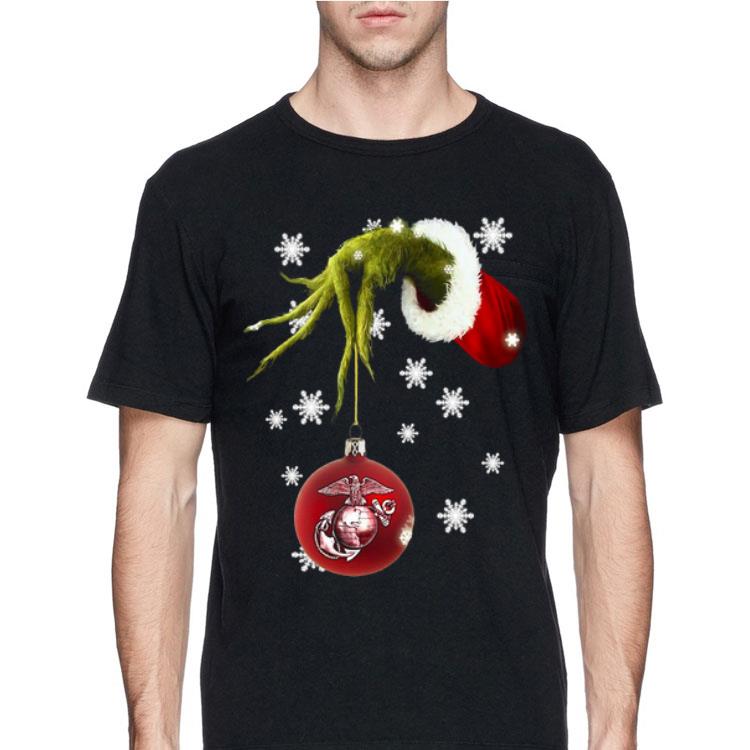Grinch holding US Marines Ornament Christmas shirt 8 Grinch holding US Marines Ornament Christmas shirt