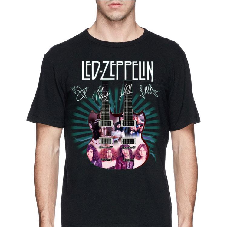 Guitars Led Zeppelin signatures shirt