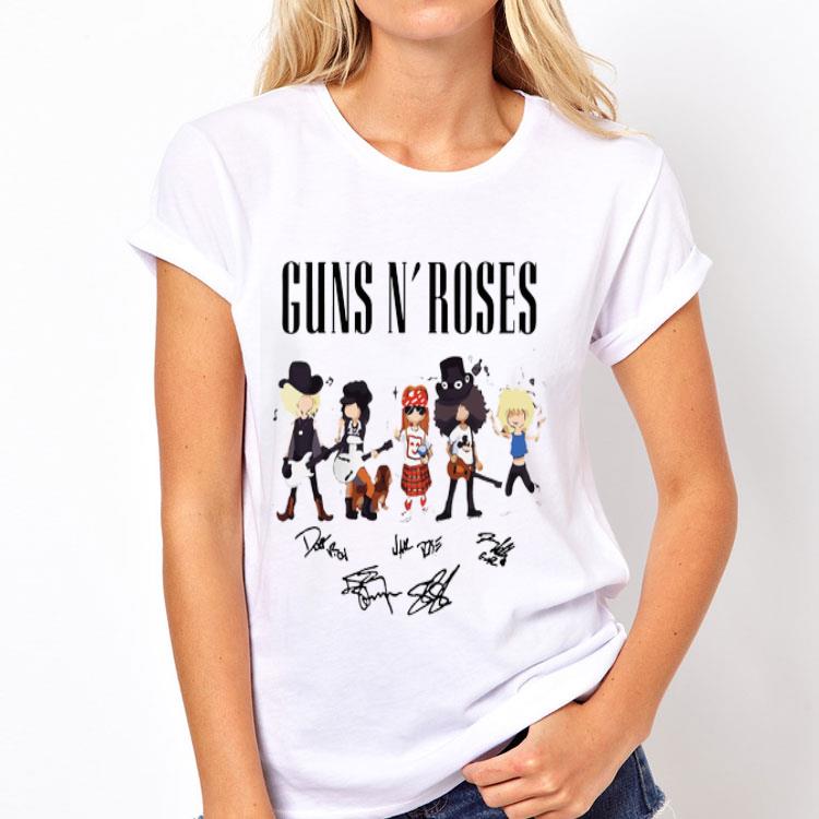 Guns N Roses Cartoon Member Signatures shirt