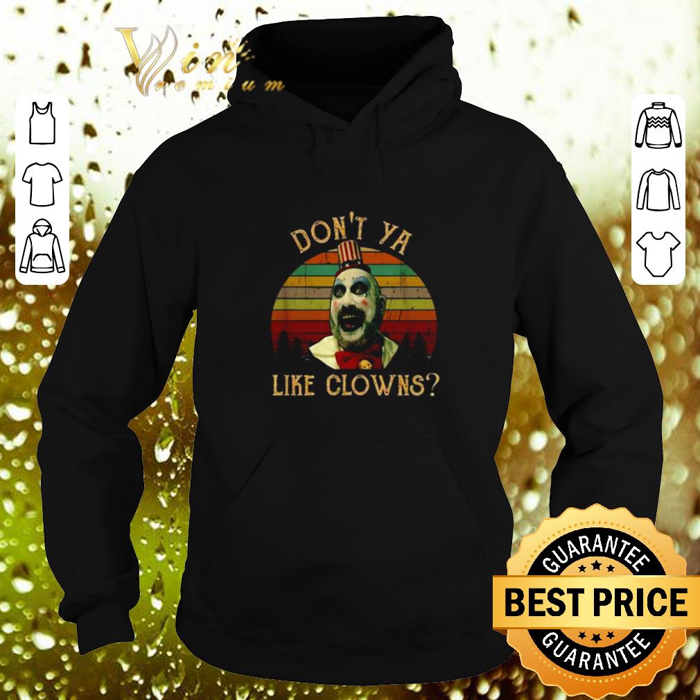 Hot Captain Spaulding Don't ya like Clowns vintage sunset shirt