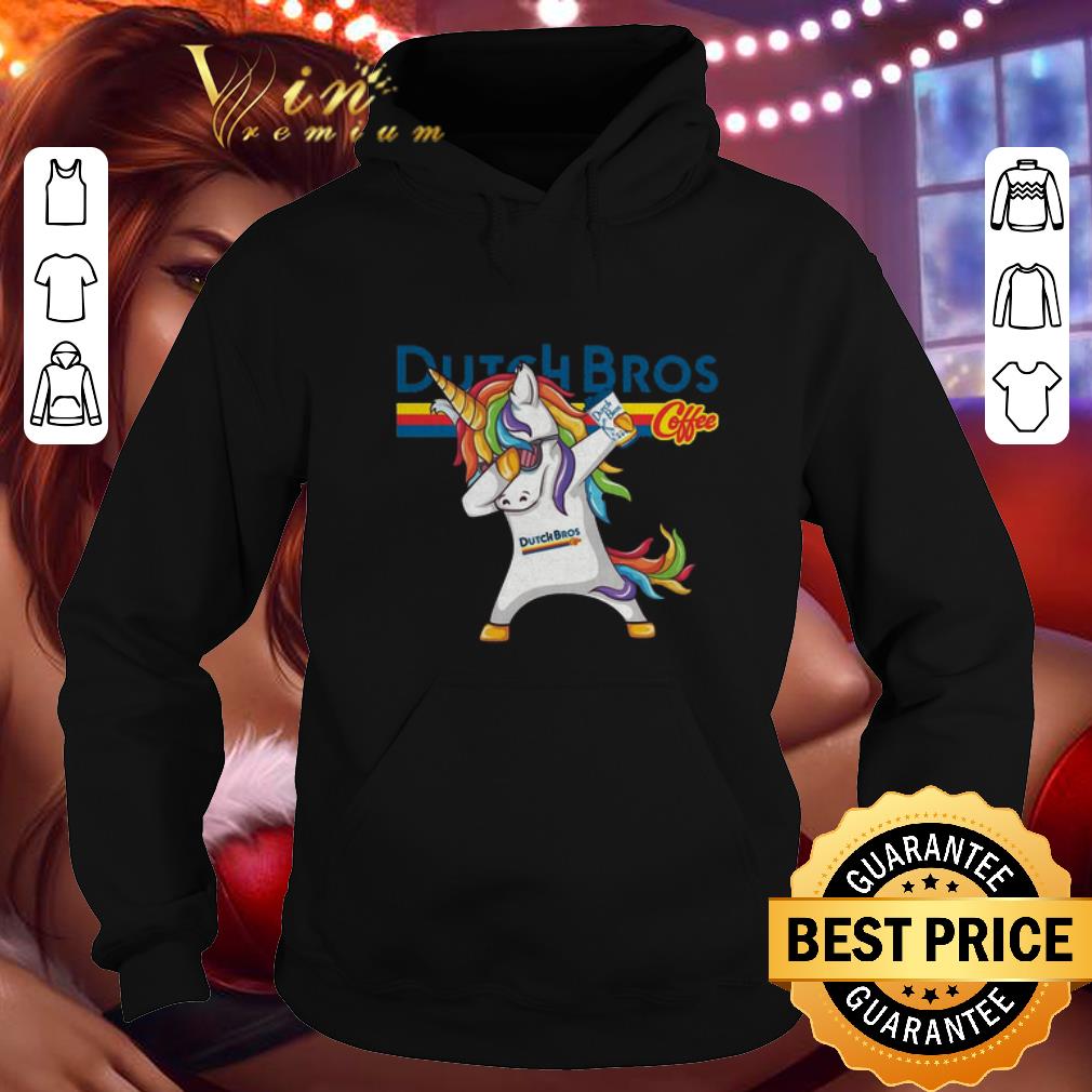 Hot Dabbing unicorn Dutch Bros Coffee shirt