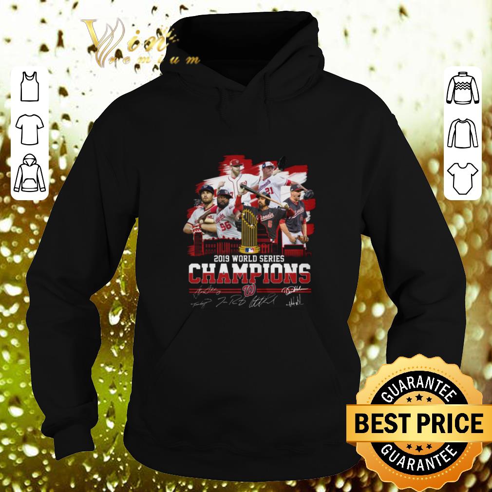 Hot Washington Nationals 2019 World Series Champions Signatures shirt