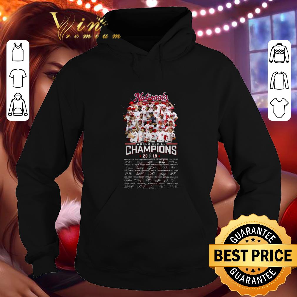 Hot Washington Nationals logo World Series Champions 2019 Signatures shirt