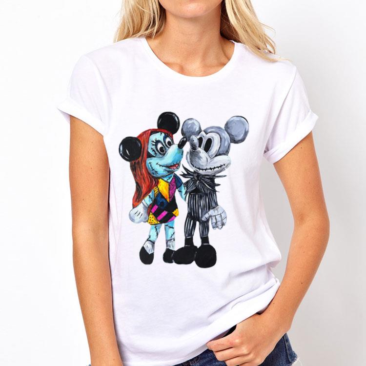 Jack Skellington and Sally style Mickey Mouse shirt