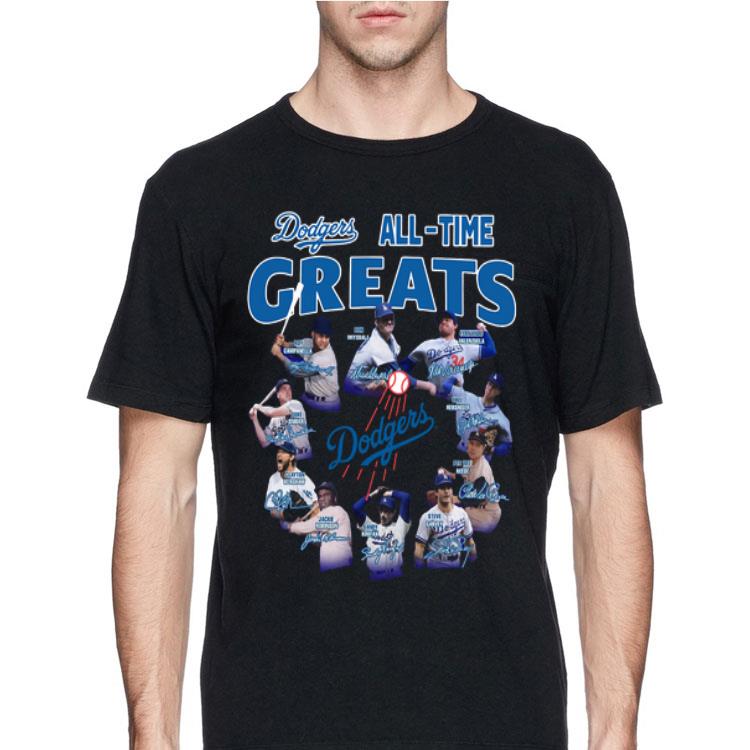 Los Angeles Dodgers all time great players signatures shirt