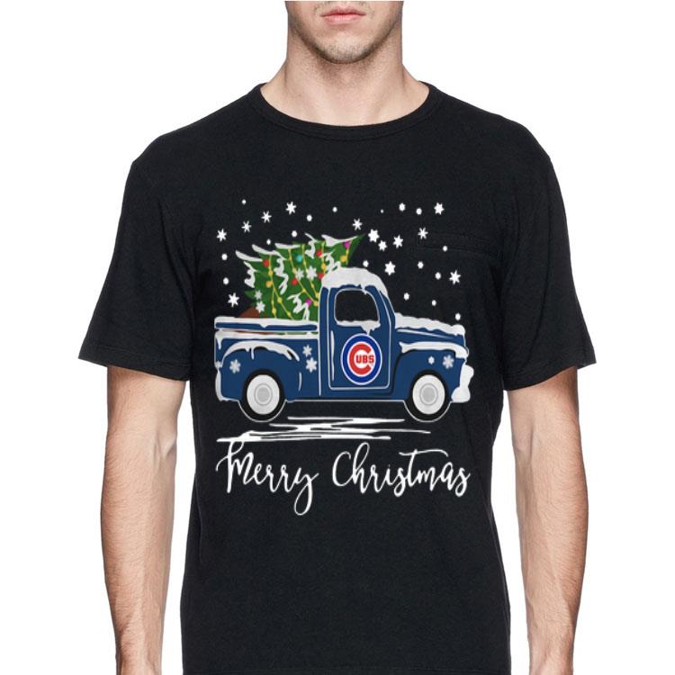 Merry Christmas Chicago Cubs Pickup Truck shirt 8 Merry Christmas Chicago Cubs Pickup Truck shirt