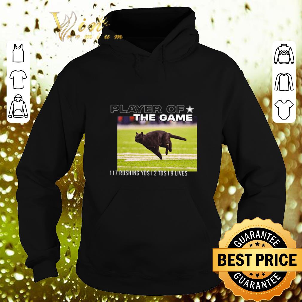 Original Cat player of the game 117 rushing yds 2 tds 9 lives shirt