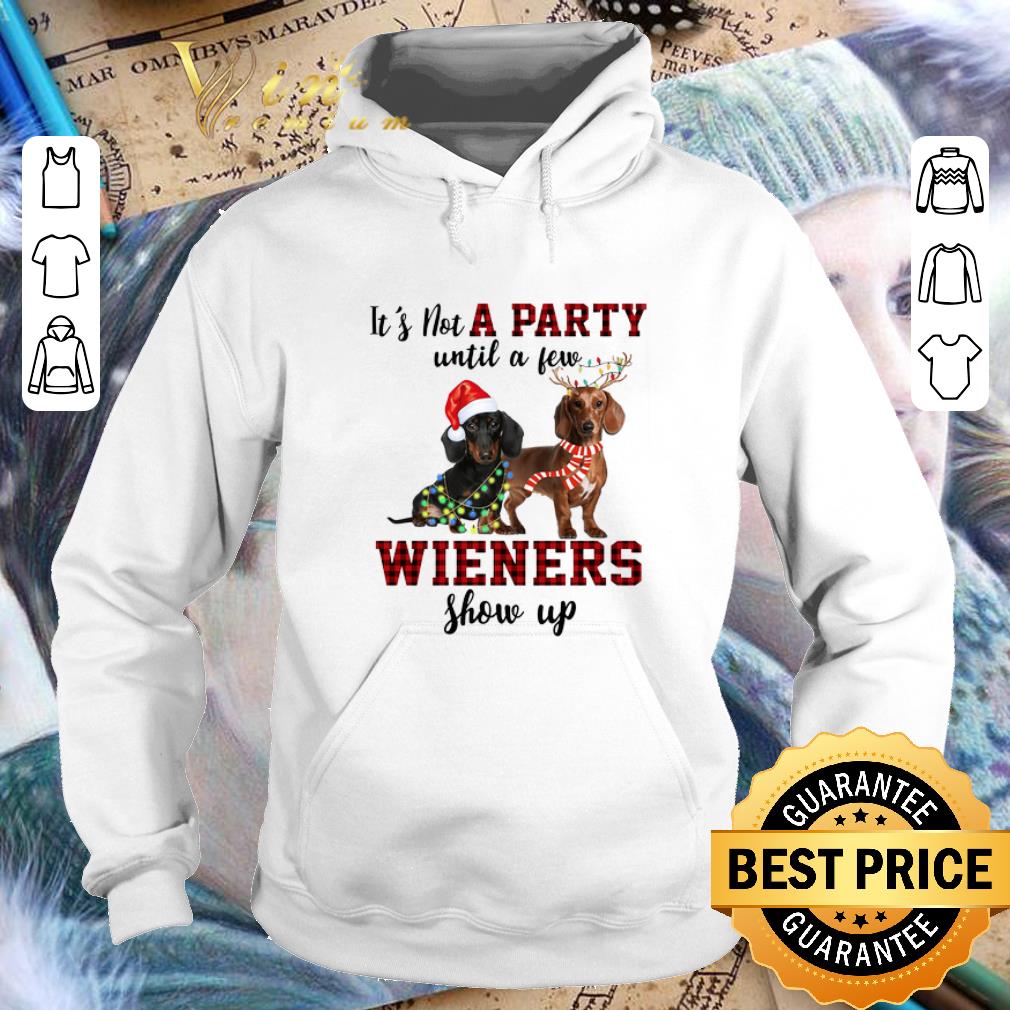 Original Dachshund it's not a party until a few wieners show up Christmas shirt 7 Original Dachshund it's not a party until a few wieners show up Christmas shirt