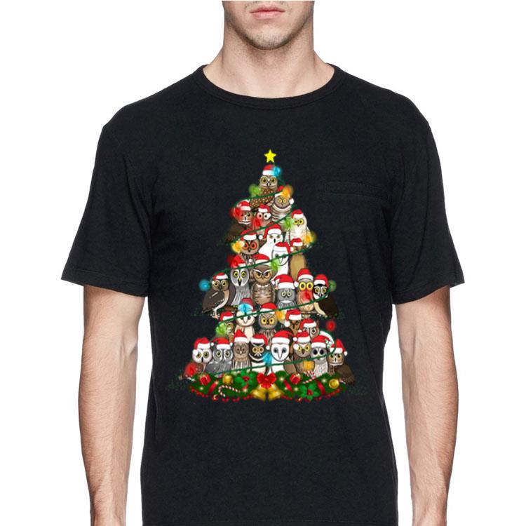 Owls Christmas tree light shirt 8 Owls Christmas tree light shirt