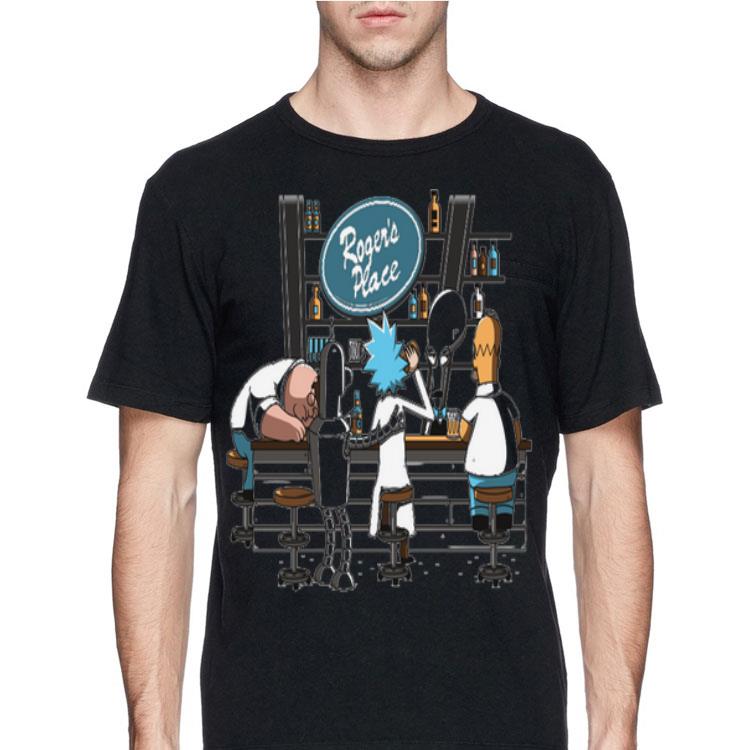 Peter Griffin Bender Rick Sanchez Homer Simpson at Roger's Place shirt 8 Peter Griffin Bender Rick Sanchez Homer Simpson at Roger's Place shirt