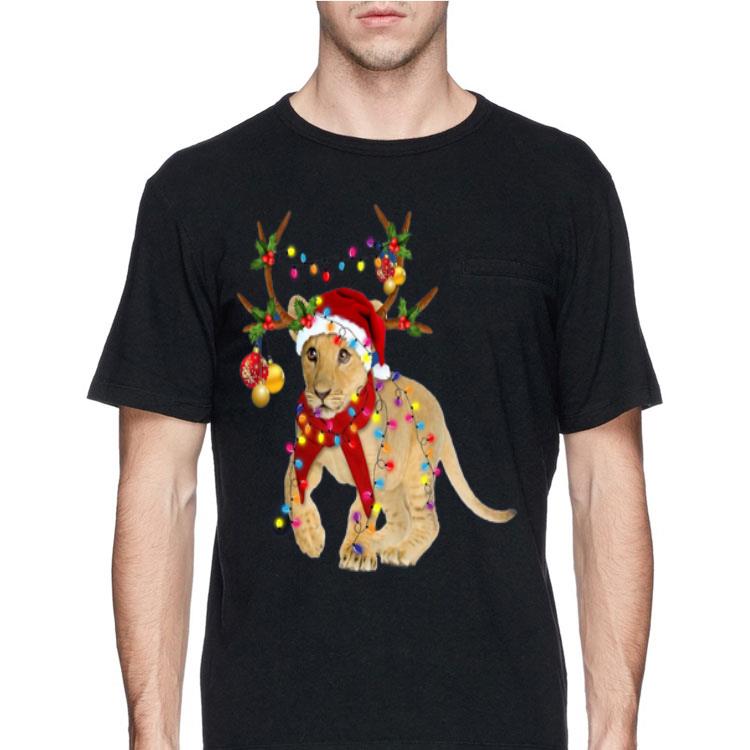 Santa Lion Reindeer Light Christmas sweater 8 Santa Lion Reindeer Light Christmas sweater