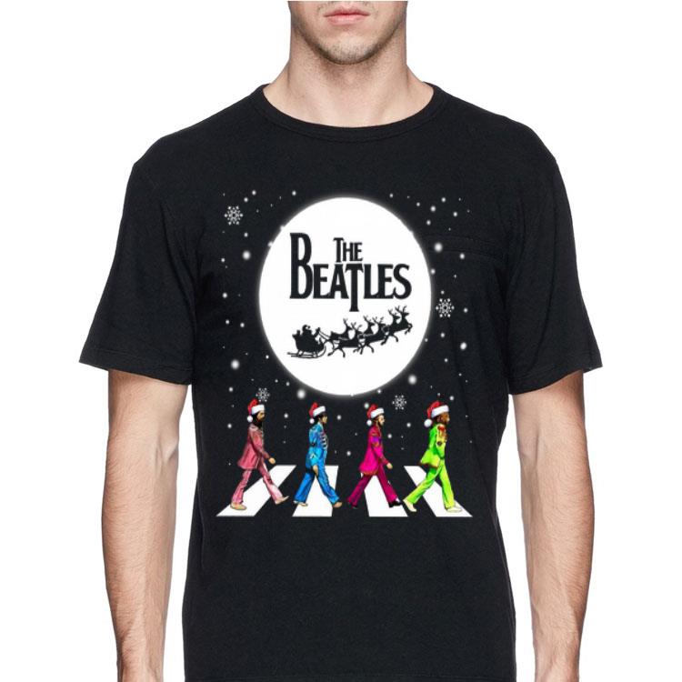 Santa The Beatles Walking Across Abbey Road Christmas shirt