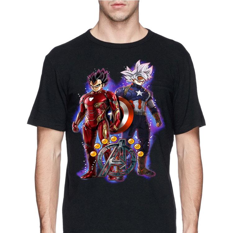 Son Goku And Vegeta Dragon Ball Super Marvel Captain Iron Man shirt