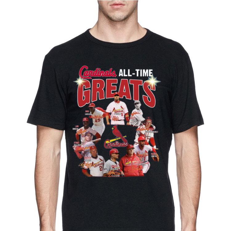 St. Louis Cardinals all time great players signatures shirt