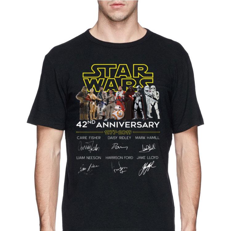 Star Wars 43rd Anniversary 1977-2020 characters signatures shirt 8 Star Wars 43rd Anniversary 1977-2020 characters signatures shirt