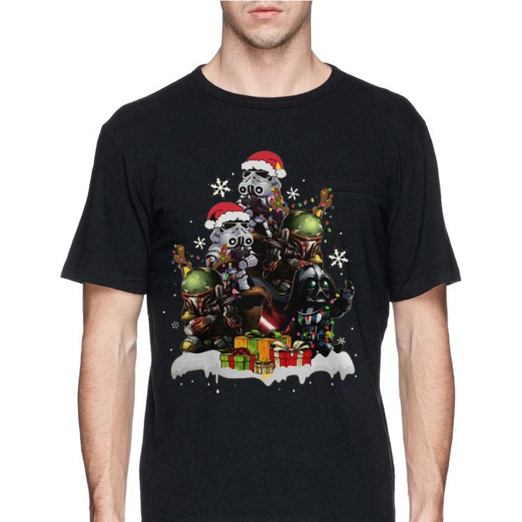 Star Wars Boba Fett Darth Vader Stormtrooper Boba Christmas Tree shirt