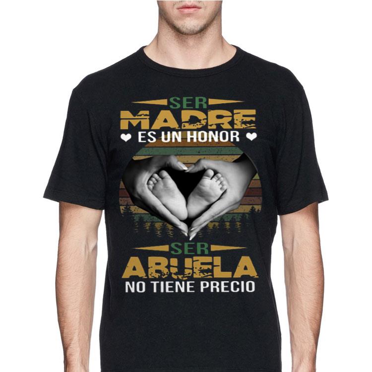 Sunset Baby Footprint Ser Madre Es Un Honor Ser Abuela No Tiene Precio shirt