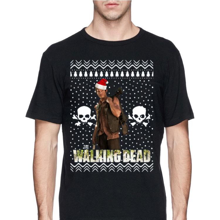 The Walking Dead Daryl Dixon Santa hat ugly Christmas sweater