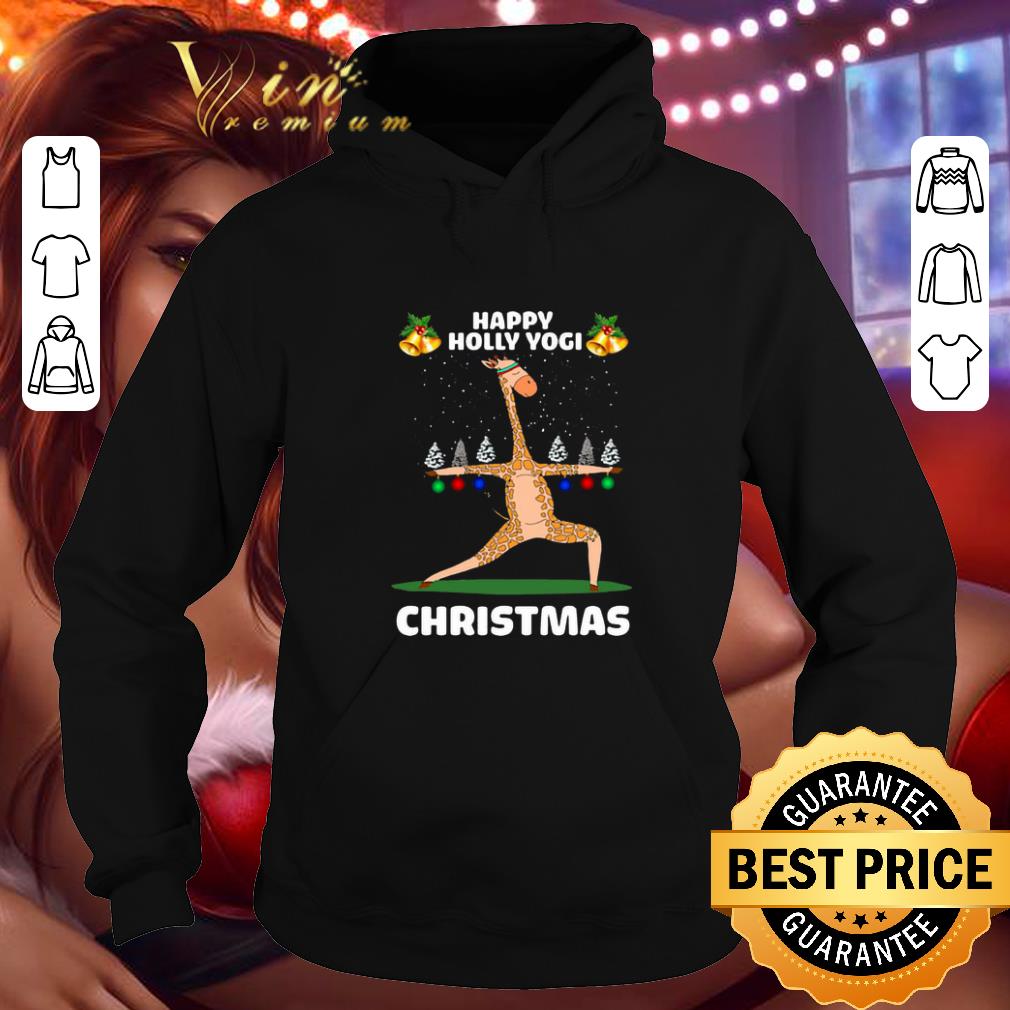 Top Giraffe Happy Holly Yogi Christmas shirt 7 Top Giraffe Happy Holly Yogi Christmas shirt