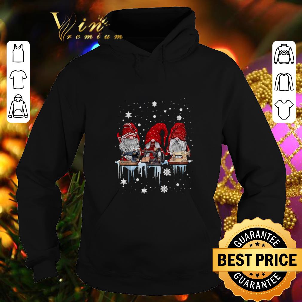 Top Gnome sewing machine Christmas shirt