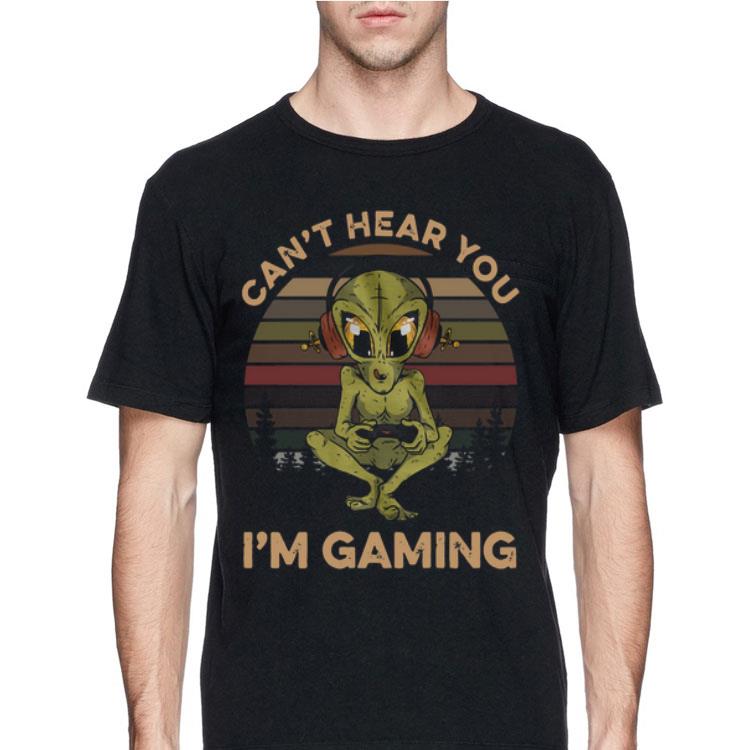 Aliens Can’t Hear You I’m Gaming Vintage Sunset shirt