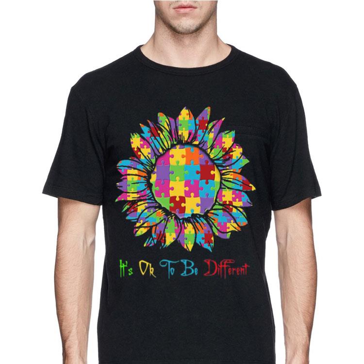 Autism Sunflower It’s Ok To Be Different shirt