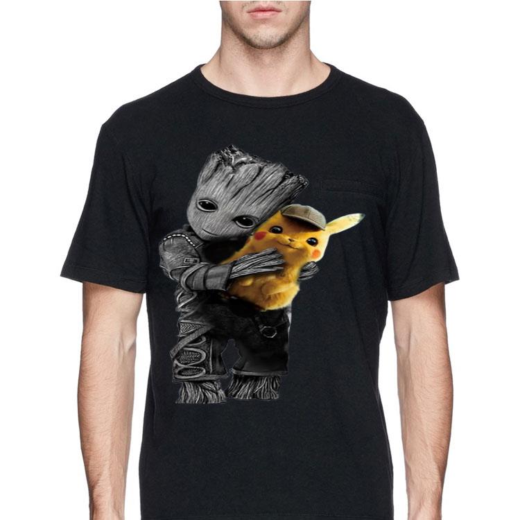 Baby Groot Hug Pikachu shirt