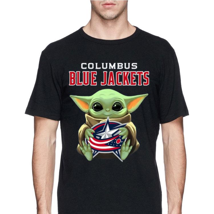 Baby Yoda Hug Columbus Blue Jackets shirt