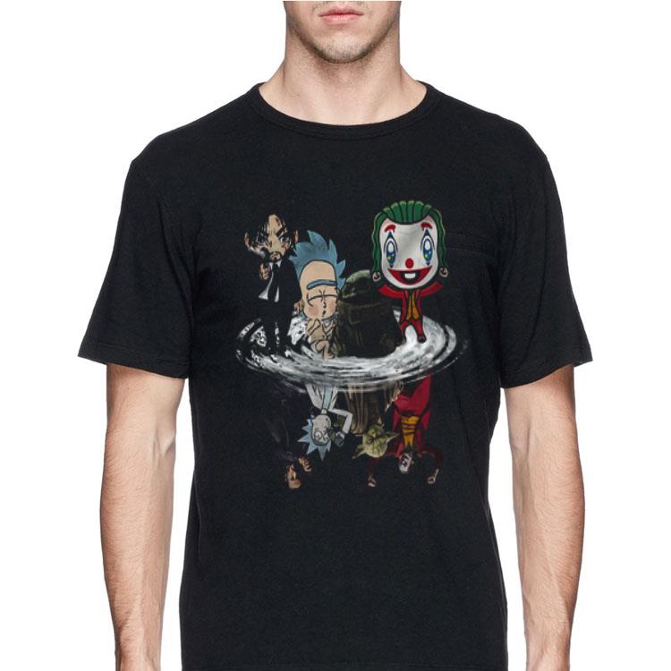 Baby Yoda John Wick Rick Sanchez And Joker water Reflection sweater