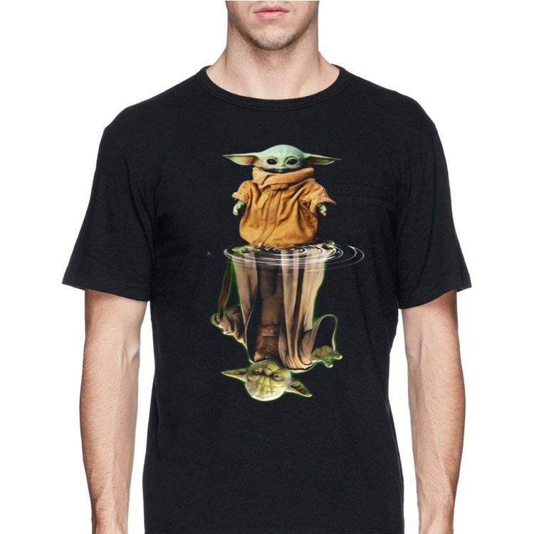 Baby Yoda and Master Yoda water reflection sweater