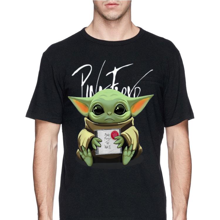 Baby Yoda hug Pink Floyd The Wall Album shirt