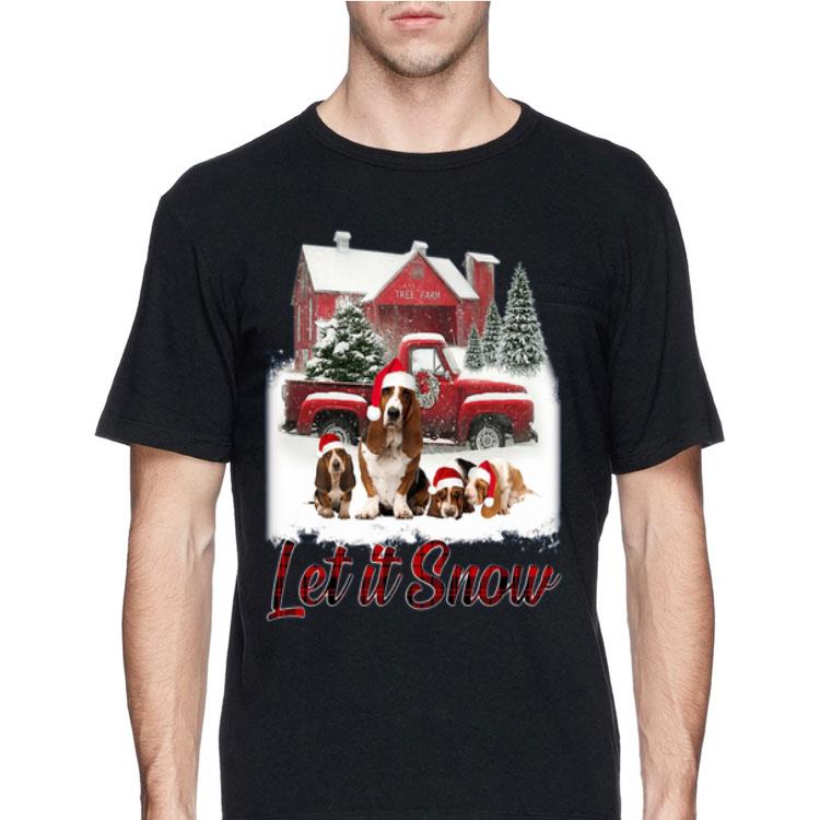 Basset Hound Let It Snow Christmas shirt