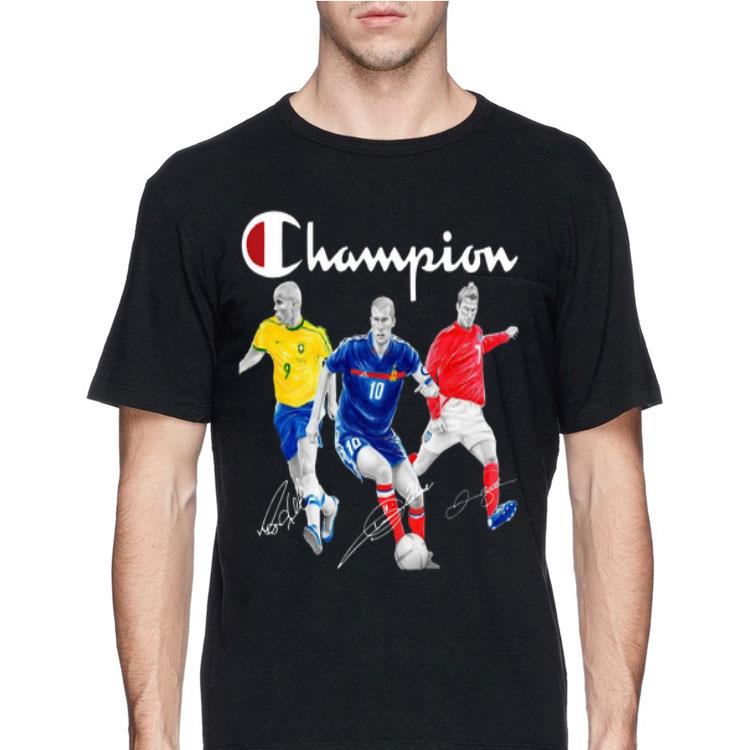 Champion Ronaldo Zidane Beckham signature shirt