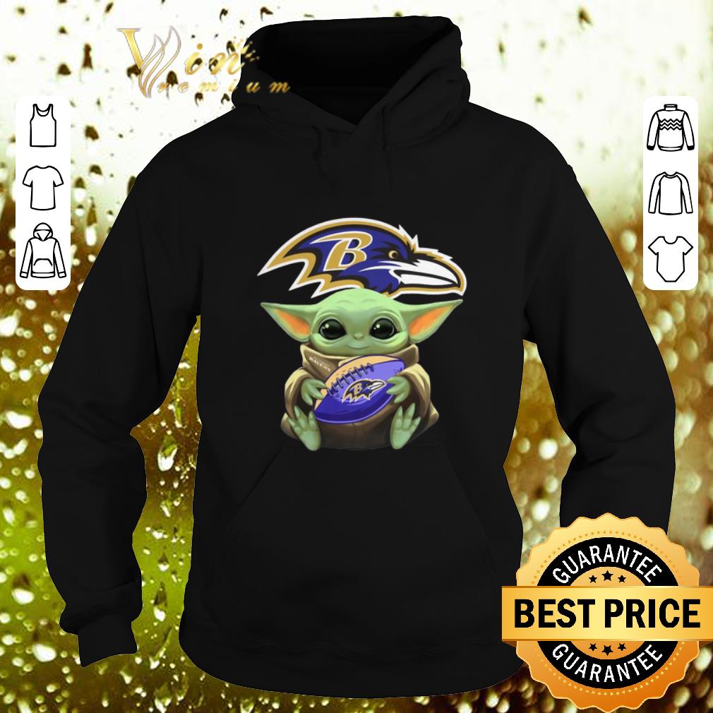 Hot Baby Yoda Baltimore Ravens NFL ball Star Wars shirt