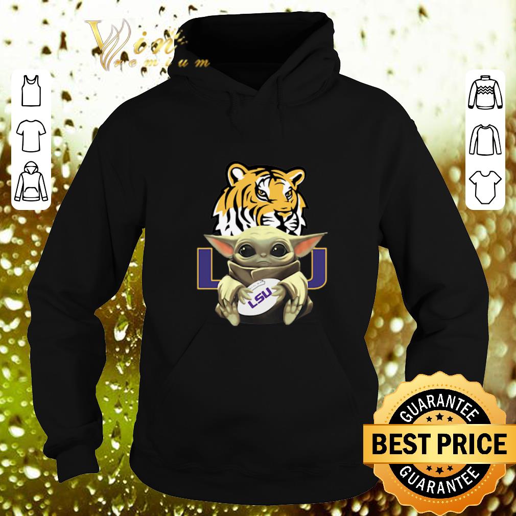Hot Baby Yoda Hug LSU Tigers Star Wars shirt