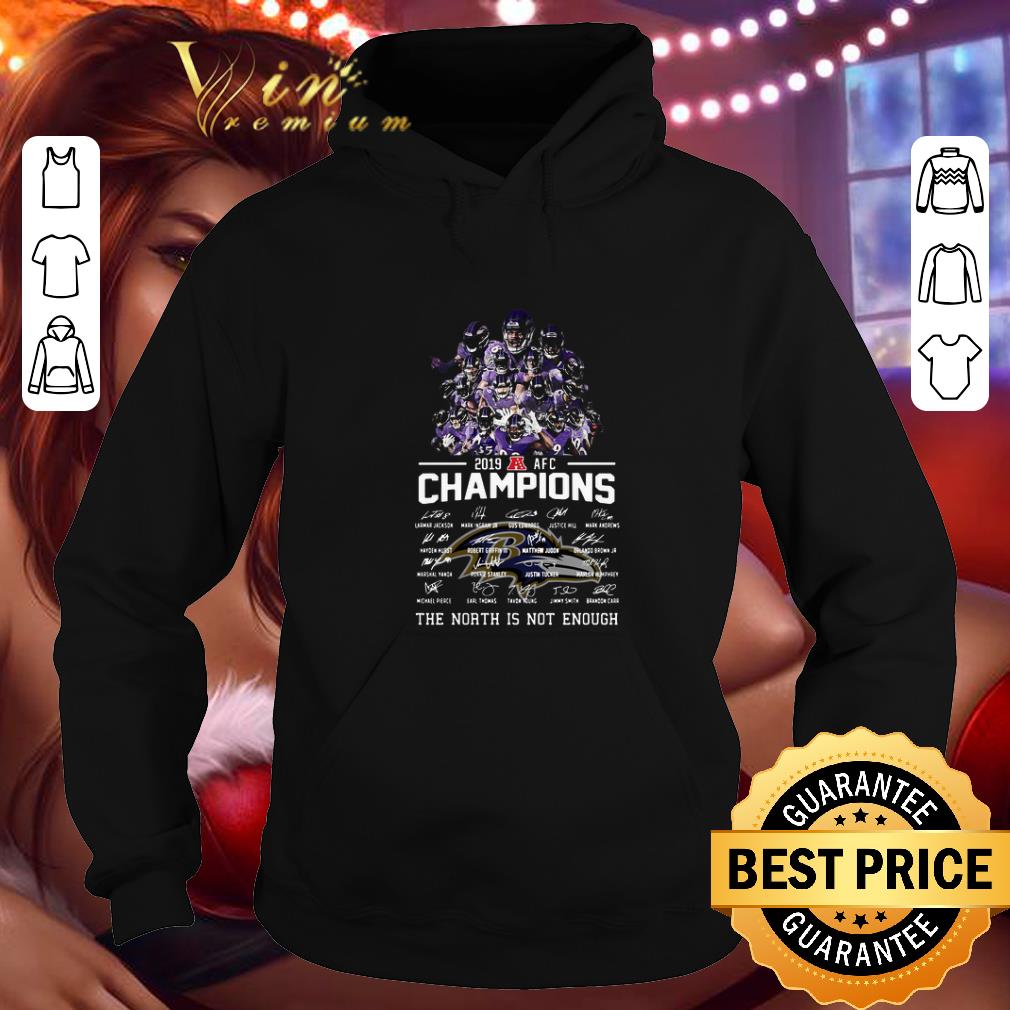 Hot Baltimore Ravens 2019 AFC Champions signed North is not enough shirt 7 Hot Baltimore Ravens 2019 AFC Champions signed North is not enough shirt