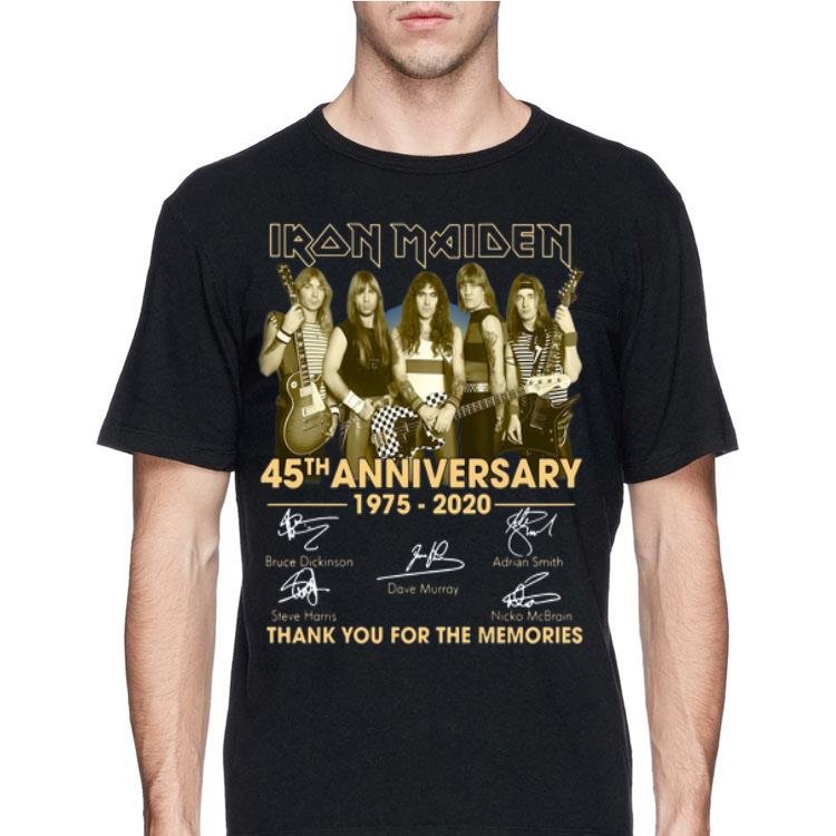Iron Maiden 45th Anniversary thank you for the memories signatures shirt